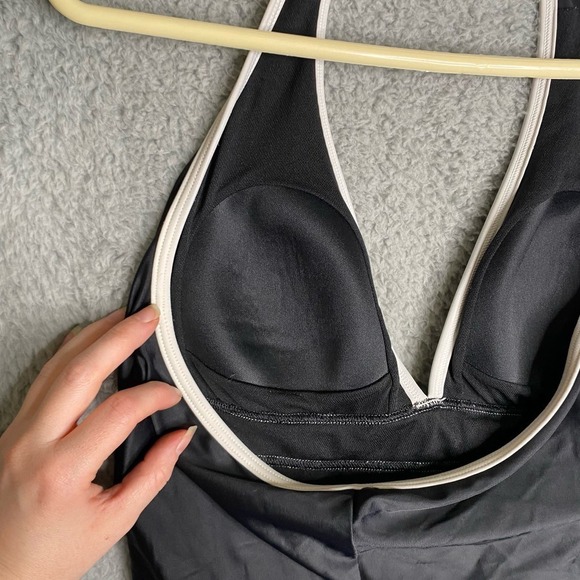 Speedo women's black one piece swimsuit competition halter summer padded 10 - Picture 8 of 11